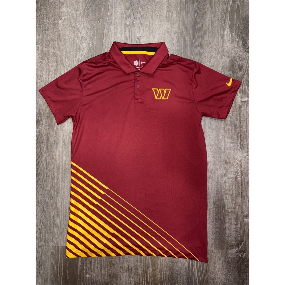 Washington Commanders Nike NFL Dri-Fit Polo Men's XXL Burgundy Yellow